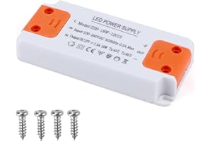 ONSOLO LED Transformer 18W 12V LED Power Supply LED Driver 240V AC to 12V DC Transformer Constant Voltage 15MM Super-Slim LED Adapter for LED Strip Lights Cabinet Lights LED Display LED Light Bulbs