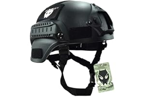 ATAIRSOFT Mich 2000 Combat de Casque de Protecteur avec côté Rail & NVG Montage pour Airsoft Tactique Paintball Militaire Chasse