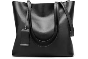 AILEESE Womens Soft Leather Handbags Large Capacity Retro Vintage Top-Handle Casual Tote Shoulder Bags