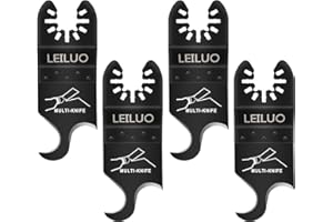 LEILUO 4-częściowy hak Narzędzie wielofunkcyjne Nóż do układania płytek dachowych z torbą do przechowywania Kompatybilny z DeWalt Dremel Milwaukee i nie tylko