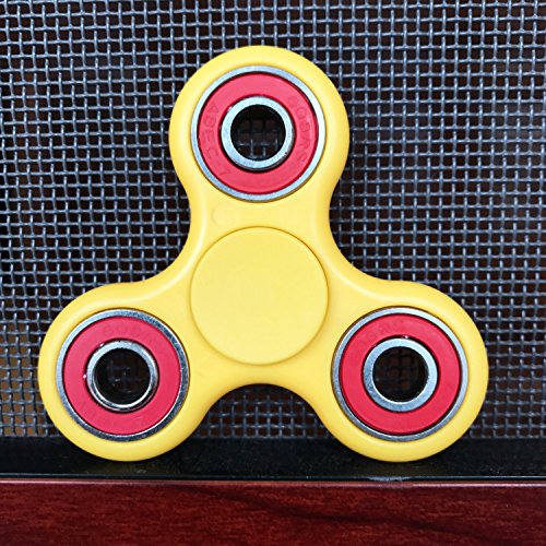 Fidget Hand Spinner - Stress Reducer, Stress Relief, Autism - YELLOW WITH RED RINGS Fidget Hand Spinner - Stress Reducer, Stress Relief, Autism - YELLOW WITH RED RINGS