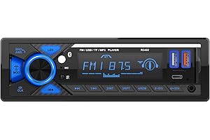 RDS Autoradio Bluetooth,CENXINY Poste Radio Voiture Bluetooth avec Port de Charge Type-C, éclairage LED,FM 1Din Autoradio avec 7 éclairages colorés/2 lecteurs USB/AUX/SD/MP3
