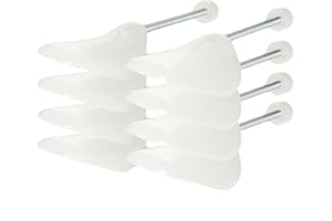Incutex Lot de 4 Paires embauchoirs taille adaptable 38-44, embauchoirs en Plastique, Forme Chaussure, Transparent