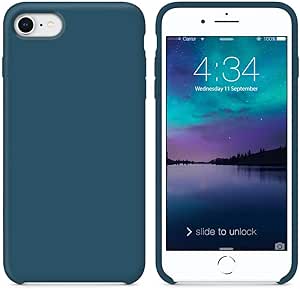SURPHY iPhone SE 2020 case, iPhone 8 Case, iPhone 7 Case, Liquid Silicone Gel Rubber Shockproof Protective Back Case for iPhone SE 2nd (2020) / iPhone 8 / iPhone 7 4.7 inches, Space Blue