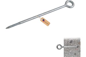 GeZu Impex Boulon à oeil Galvanisé 400 mm boulons à anneau à œil à tige à vis fermée robuste