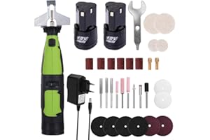 BEFITERY Kit per affilare catene per motoseghe elettriche a batteria con 2 batterie Set di strumenti per affilare 20000 giri/min Sierra Multifunzione Maquina (verde)