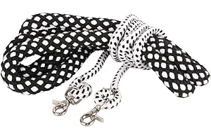 Reitsport Amesbichler Harry's Horse Lunging Aid Cotton Size L with Carabiner Training Aid Horse Soft Black / White