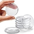 VIVNITS Silicone Clear Rubber Door Bumper Stopers Wall Protectors for Furniture, 6Piece Pack Self Adhesive Door Handle Knob W