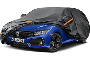 Kayme 7 Layers Car Cover Waterproof Breathable, Custom Fit Honda Civic Hatchback (1998-2024), Outdoor Full Cover Sun Rain UV Dust All Weather Protection. Shipping From UK Warehouse.