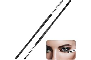 WLLHYF Eyeliner pędzel do rozmazania 2 szt. profesjonalne pędzle do makijażu oczu, ultracienki zestaw pędzli do brwi, miękkie narzędzie do makijażu, cienie do powiek, ciasna wkładka, do cieni do