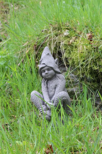 Deko-Element für den Garten, Elfen-Figur, Steinoptik
