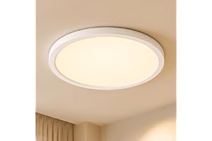 LQWELL LED Taklampa Ultrasmal Vit 30cm 23W 4000K | Modern minimalistisk design, IP44, energisnål. Perfekt för badrum, kök, va