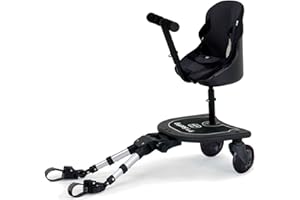 Asalvo BUGGY BOARD Patinete con Asiento para Silla de paseo, Tabla de cochecito con Asiento, Patin Carro Bebe Universal, Buggy Board Para el Segundo Niño, Accesorio Para Niños de 1 a 7 años (25 kg)