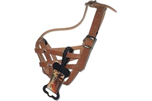 L&J Pets Uk Kaganiec dla psa Shih Tzu, mopsa i innego psa z krótkim pyskiem o płaskiej twarzy (brązowa skóra, MA: 1)