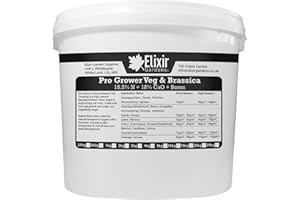 Elixir Gardens | Vegetable & Brassica Granular Fertiliser | Calcium + Nitrate + Boron | Quick Release | NPK 15.5% N - 18% CaO + Boron | 250g-25kg in Bag or Tub | Treats Upto 50sqm | 500g Tub