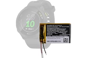 Swark 158 mAh ny 361–00140–01 batteri ersättning kompatibel med Garmin Forerunner 55/GPS Smartwatch ersättningsbatteri