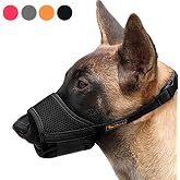 HEELE Muzzle for Dogs Muzzle Dog Anti-Biting Fit Muzzle for Dogs Breathable | M Snout: 14-20 cm, Anti-Bark Dog Muzzle with An