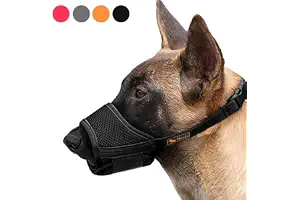 HEELE Bozal para Perros Bozal Perro Anti-Mordedor Fit Bozal para Perros Malla Transpirable con Forma de Boca para Perros, Negro, XL