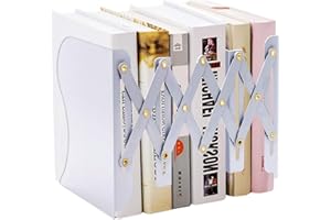 ‎MDHAND MDHAND Verstellbare Buchstütze, Metal Iron Adjustable Books Holder Stand， Erweiterbare Zeitschriftenordner für Schreibtisch,Regal, Büro, Schreibwaren, ausziehbar bis zu 48,3 cm