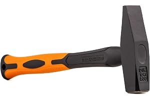 Mivos Fabrishammare 500 g - tysk typ - bänkhammare med smitt huvud av stål och glasfiberhandtag - mekanisk hammare med ergono