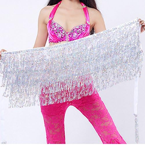 MUNAFIE Belly Dance Accessories Waist Waistband Sequins Tassels Waist Chain dance Hip scarf