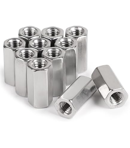 Manchon fileté rond en acier inoxydable A2 - Écrou de connexion - Écrou long - Écrou d Manchon fileté rond en acier inoxydable A2 - Écrou de connexion - Écrou long - Écrou d