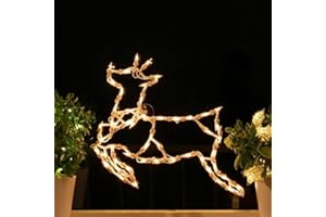 DSZAPACI Fenster-Silhouette Weihnachten 50cm Weihnachtsdeko Fensterbilder Beleuchtet Weihnachtsbeleuchtung innen Fensterdeko zum aufhängen