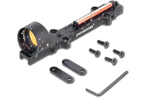 FOCUHUNTER 1x28mm Fibre optique rouge/verte visée de fusil à point holographique Fusil de chasse pour les sports de plein air Mire tactique à point rouge/vert Mire à point à fibre optique entièrement revêtue avec 3MOA