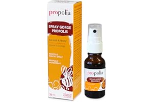 PROPOLIA - Spray Gorge - Propolis, Miel, Thym & Eucalyptus- Irritations de la gorge et de la bouche - 100% naturel - Complément alimentaire - Fabriqué en France - 20 ml