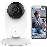 YI Pro 2K Home Camera,Telecamera Wi-Fi Interno Rilevamento Intelligente per Umano,Veicolo,Animali,Algoritmi Avanzati del Chip