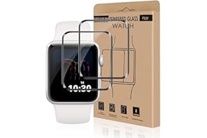 Carantee 2 pièces Verre Trempé pour Apple Watch Series 4/5/6/SE (40mm), compatible Haute Sensibilité Apple Watch 40mm Verre trempé, Anti-bulles Sans empreintes digitales iWatch 40mm Protection d'écran