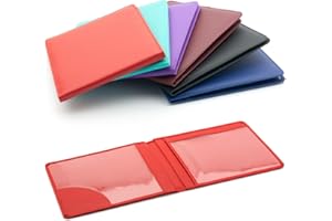 CKB LTD Red Disabled Badge Holder Wallet for Car Blue Badge Soft PU Leather Protector Disability Parking Permit Protective Cover (Red)