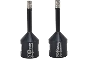 NBB Broca de diamante con M14, corona diamante para taladrar en seco y en húmedo profesionalmente en porcelana dura, cerámica, baldosas, granito, mármol, azulejo, para Amoladora Angular (6mm x2pcs)
