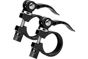 QUWEM 2pcs Quick Release Bike Seat Clamps,28.6mm Bicycle Seatpost Clamps Aluminum Alloy Release Saddle Clip Seat Lock Tube Collars for Mountain Road Casual Bikes Black