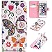 Produktbild CaseHome iPhone 6 Plus /6S Plus 5.5 Inch Hülle,Schutzhülle Tasche Leder Mit Kartenfach Magnetverschluss Standfunktion Slim-Schutzhülle Folio Schalen Fall Mit Karten-/Geldscheinfach Für Apple iPhone 6 Plus /6S Plus 5.5 Inch-Bunt Schmetterling