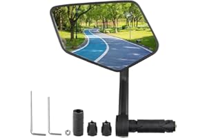 HOVIN Retroviseur Velo Electrique, Rétroviseur Vélo Rétroviseurs 15-20mm, Retroviseur Trotinette Electrique Gauche, Réglable 360°