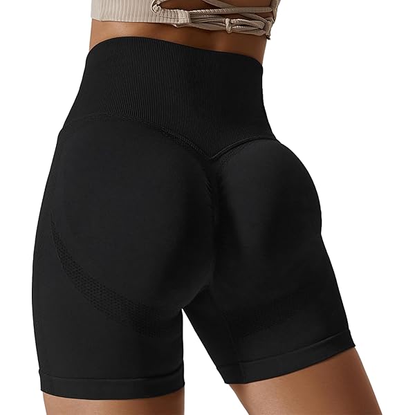 Litthing Pantaloncini da Ginnastica Donna Crossover Yoga Brevi Allenamento Palestra Fitness Sport Short per Donne Scrunch Pancia Controllo Butt Elastici Push Up Corsa