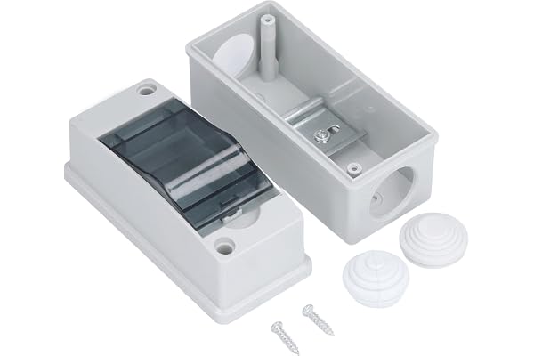 Distributionsskyddsdosa, Strömbrytare 2 Din-skena Elektronisk Kopplingsdosa Med Genomskinligt Lock IP65 Vattentät Power MCB E