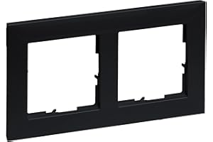 ‎LEGRAND LEGRAND, SEANO 2-fach Rahmen, Thermoplast, Halogenfrei, Abmessungen: 87 x 158 mm, Farbe: Schwarz lackiert, 765372