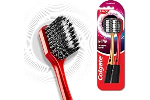 Colgate Visible White O2 Toothbrush Set of 2 | Ultra Soft Bristles | Whitens