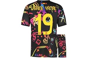 KINGDO Camiseta Lamine Yamal Niño y Adultos - Camiseta de Fútbol de España - Kit de Juego - Equipación de fútbol - Chico - Ropa de Futbol - Talla 116