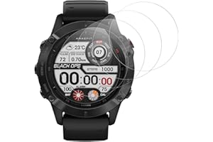 Beukei 4 Pack Screen Protector for Garmin Fenix 6X Pro, Tempered Glass, [Ultrasonic Fingerprint Support] [9 Hardness] [Anti-Bubble] Scratch Resistant for Garmin Fenix 6X Pro Glass Film