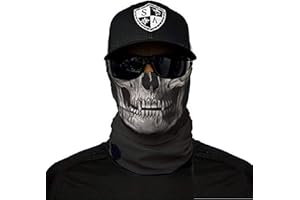 ‎SA FISHING SA Fishing Face Shield Halstuch - viele verschiedene Designs - Multifunktionstuch Schutzmaske Totenkopf Schal Gesichtsmaske Sturmhaube Bandana Ski Motorrad