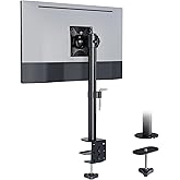 BONTEC Single Monitor Arm for 13-34 Inch Screens, Supports up to 10kg, Monitor Stand with Full Motion Adjustability, Dual Ins