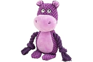 TONYFY Jouets couineurs pour chien avec papier froissé, jouet à mâcher en peluche pour chien, jouet interactif en corde de coton, jouets interactifs pour chiot, chiens de petite taille et moyen