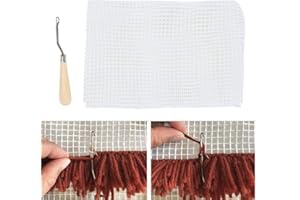 GAROSA Tappeto in tela fai da te, kit di lavoro per tessuto ricamo, strumenti e accessori per creazione tappeti (50x50 cm) for decorazione casa