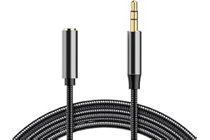 Rpanle Audio Extension Cable, 3.5mm Male to Female Earphone Extension Cord, Stereo Aux Jack Cable, for Headphones, PC, Smartphones, Tablets (1.5m)