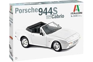 ITALERI-3646 Porsche 944S Cabrio Scala 1:24, modellismo, Model kit, Automobili Maquette Plastique à Assembler, IT3646, Blanc, Taille Unique