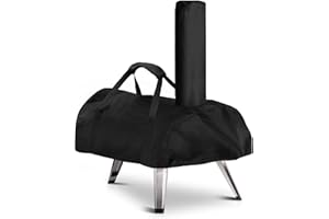 HOHONG Funda para horno de pizza para Ooni Karu 12, fundas para horno de pizza al aire libre, tela Oxford impermeable, cubierta protectora para horno de pizza, negro, 81 x 42 x 64 cm