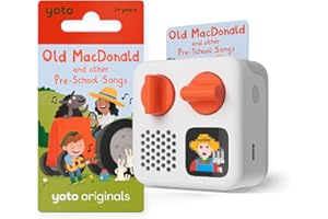 YOTO Mini (2024 Edition) + Old MacDonald Bundle – Kids Screen-Free Bluetooth Audio Player, All-in-1 Travel Device for Stories Music Podcast Radio White Noise Ok-to-wake Alarm Clock